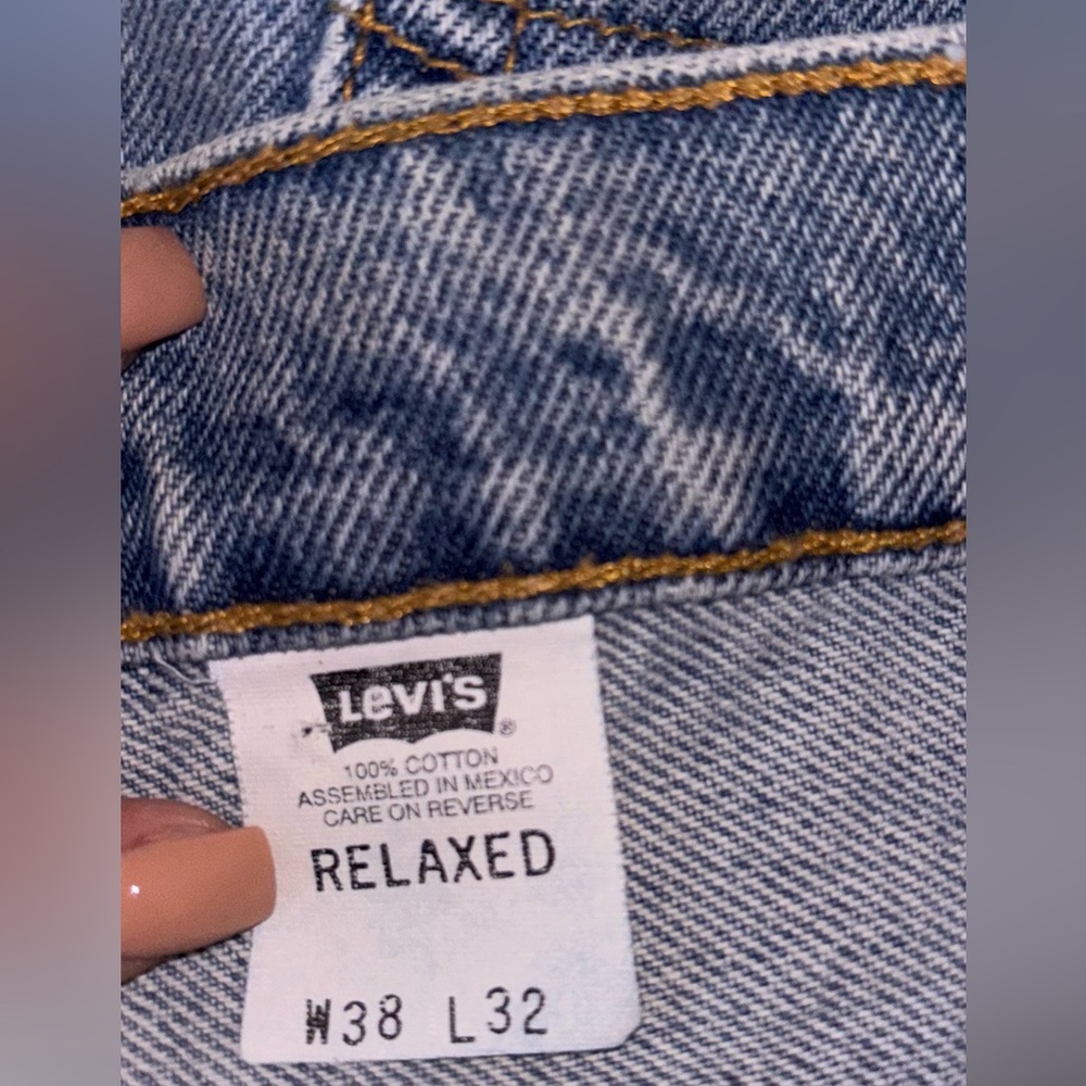 Levi's Men's Straight Blue Jeans - W38 L32 - Picture 2 of 3